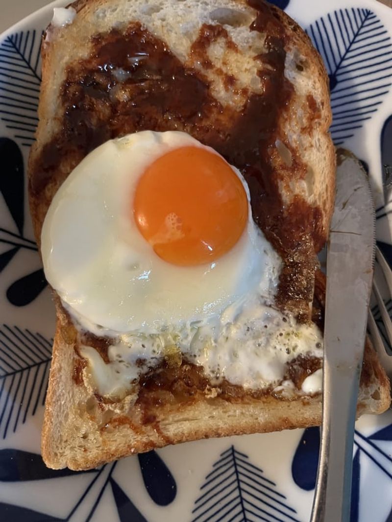 Marmite and Avocado on Fried Bread