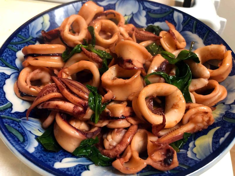 Dried Squid and Egg Stir-Fry