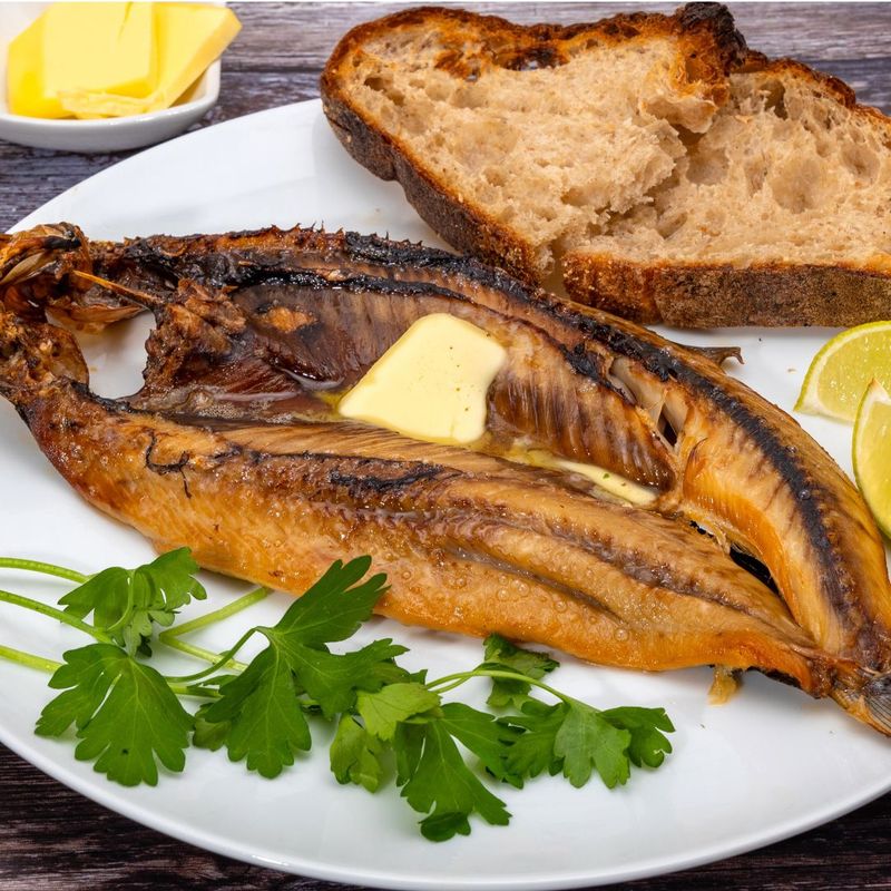 Kippers with Mustard Butter
