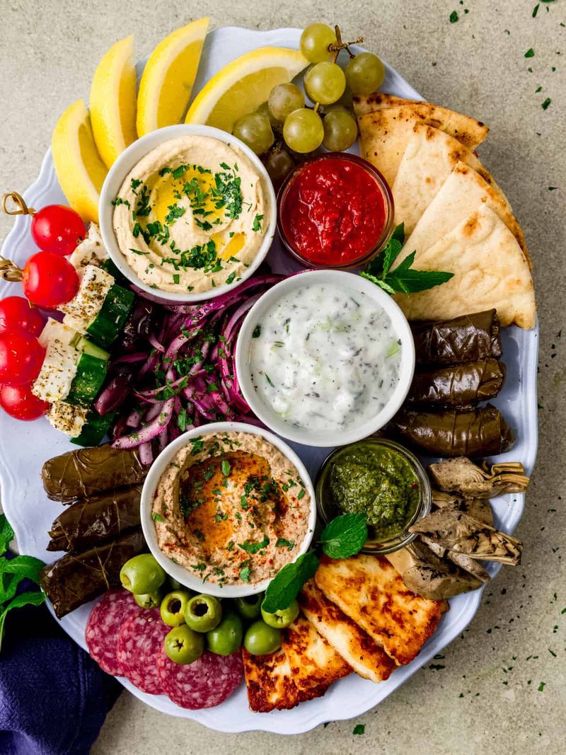 Chip and Halloumi Mezze Platter