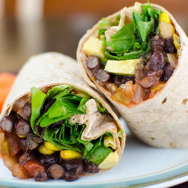 Black Bean and Corn Wrap