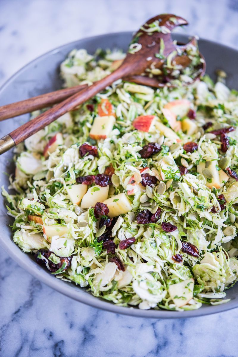 Shave Brussels Sprouts Into Warm Salads