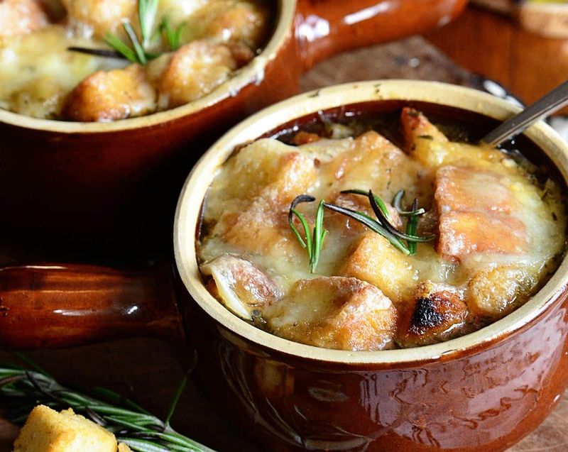 French Onion Soup with Gruyere Croutons
