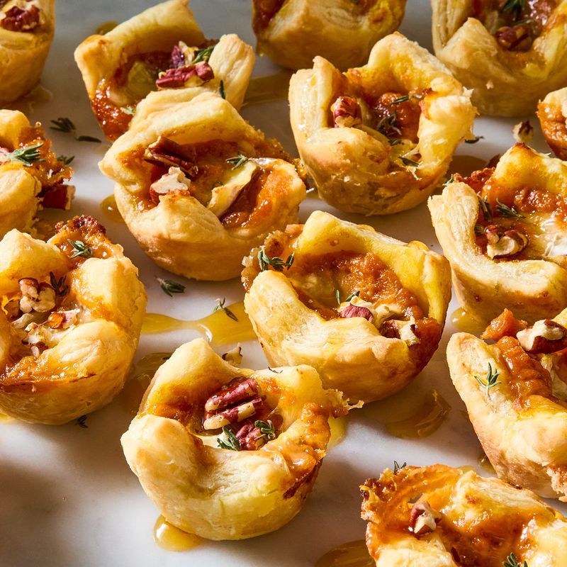 Honey and Brie Puff Pastry Bites