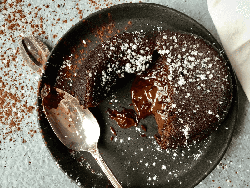 Dark Chocolate Lava Cakes
