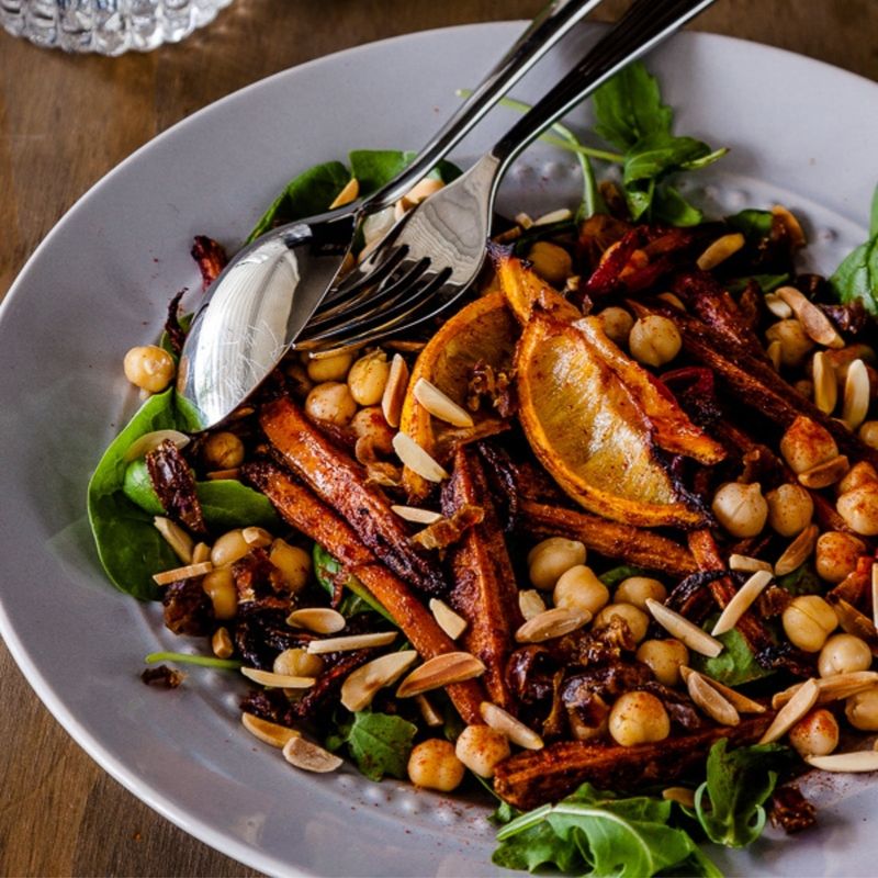 Moroccan Carrot and Chickpea Salad