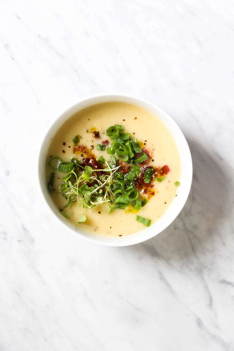 Blend Cauliflower Into Creamy Soup