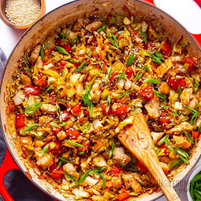 Spicy Cabbage Stir-Fry with Ginger and Garlic
