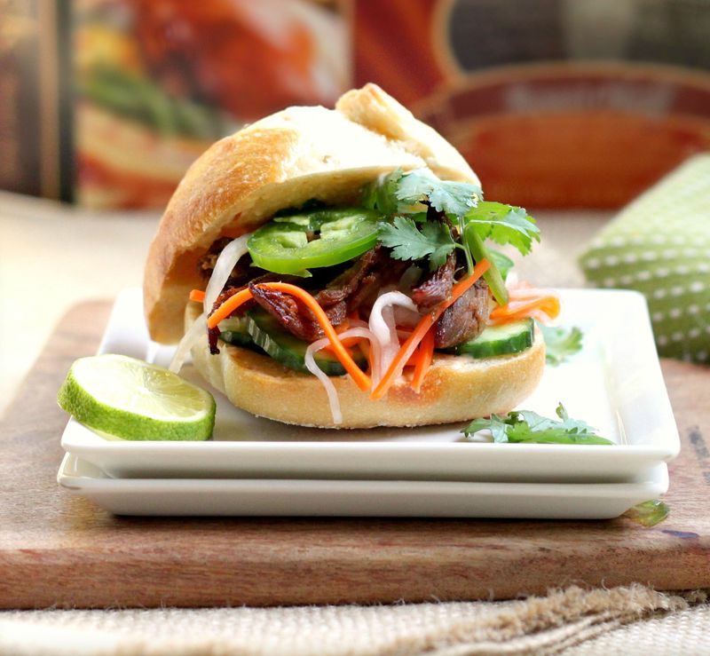 Crispy Duck Banh Mi Sandwich