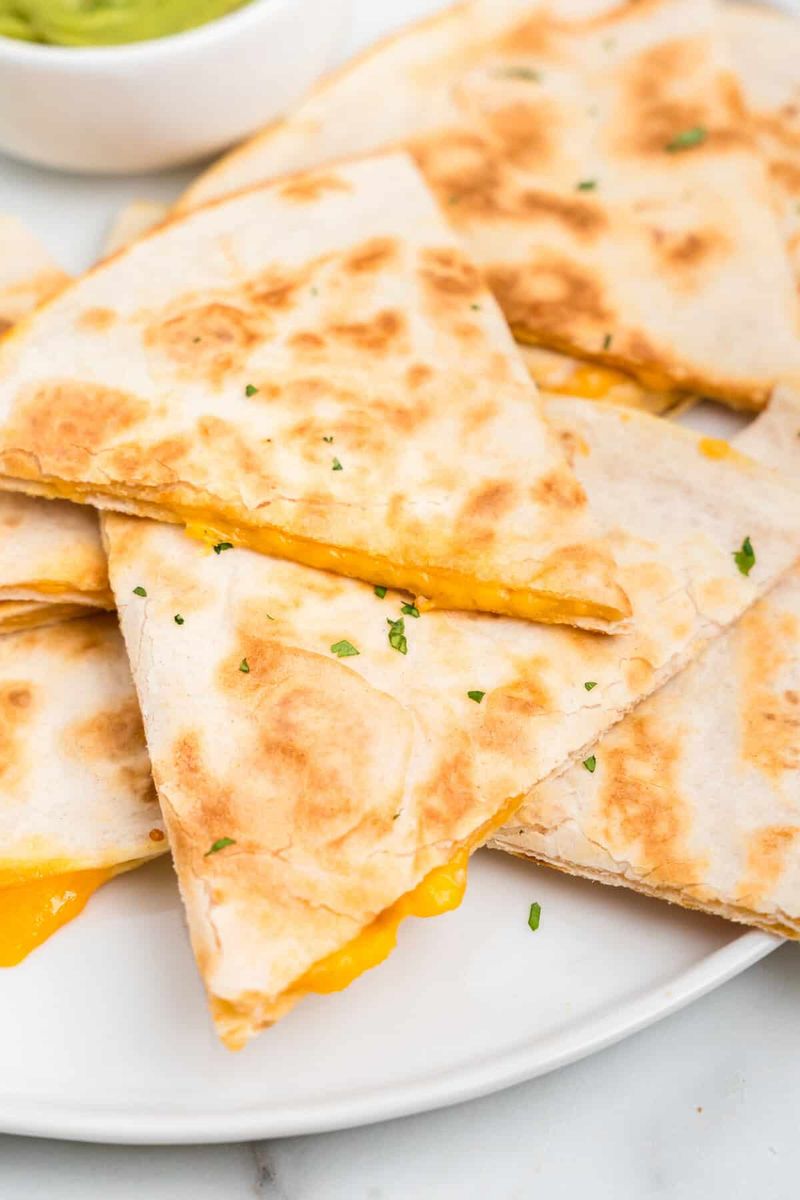 Cheesy Quesadilla Triangles