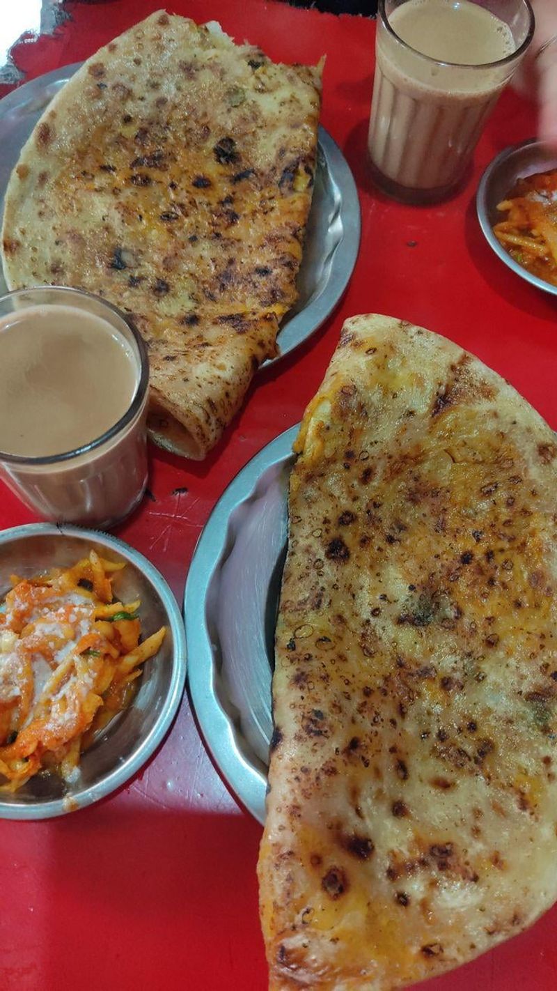 Aloo Paratha with Chai (India)