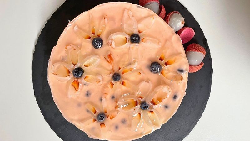 Lychee Rose Cheesecake
