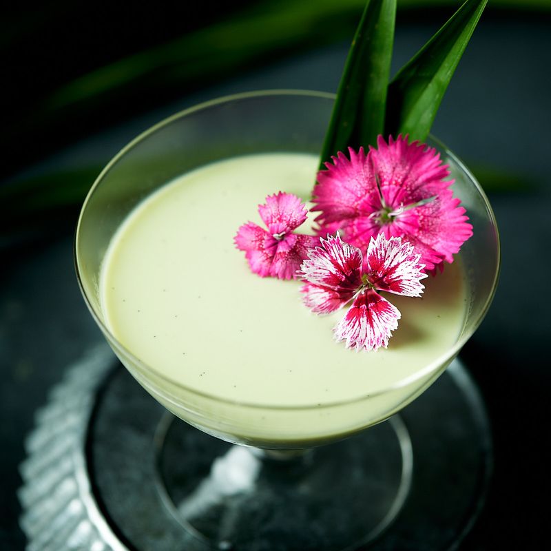 Pandan Coconut Panna Cotta