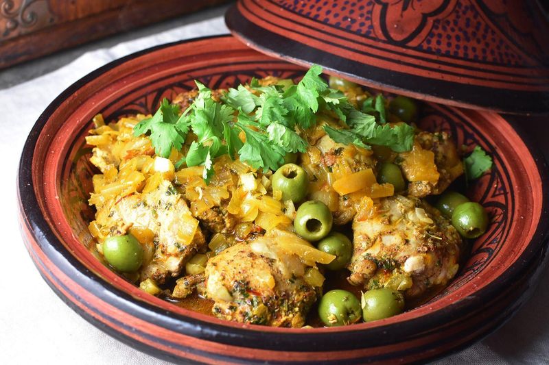 Moroccan Chicken Tagine with Olives and Preserved Lemon