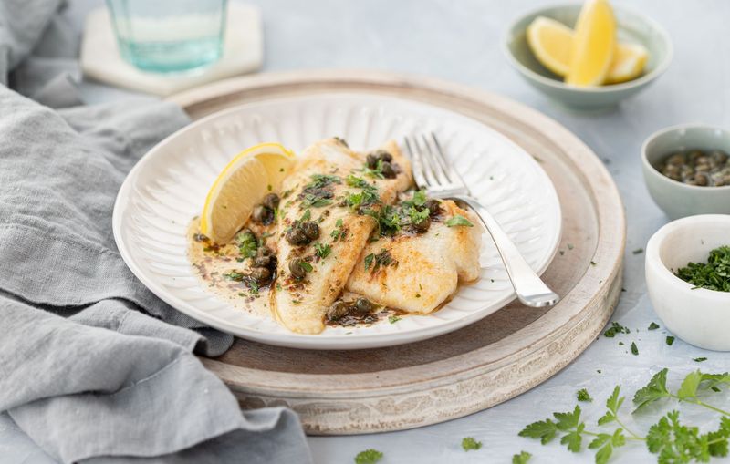 Baked Lemon Sole with Capers and Herbs