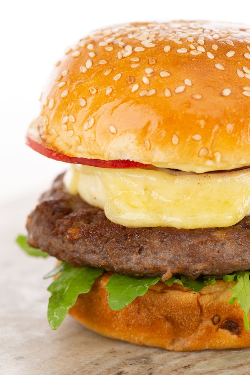 The Brie and Apple Burger