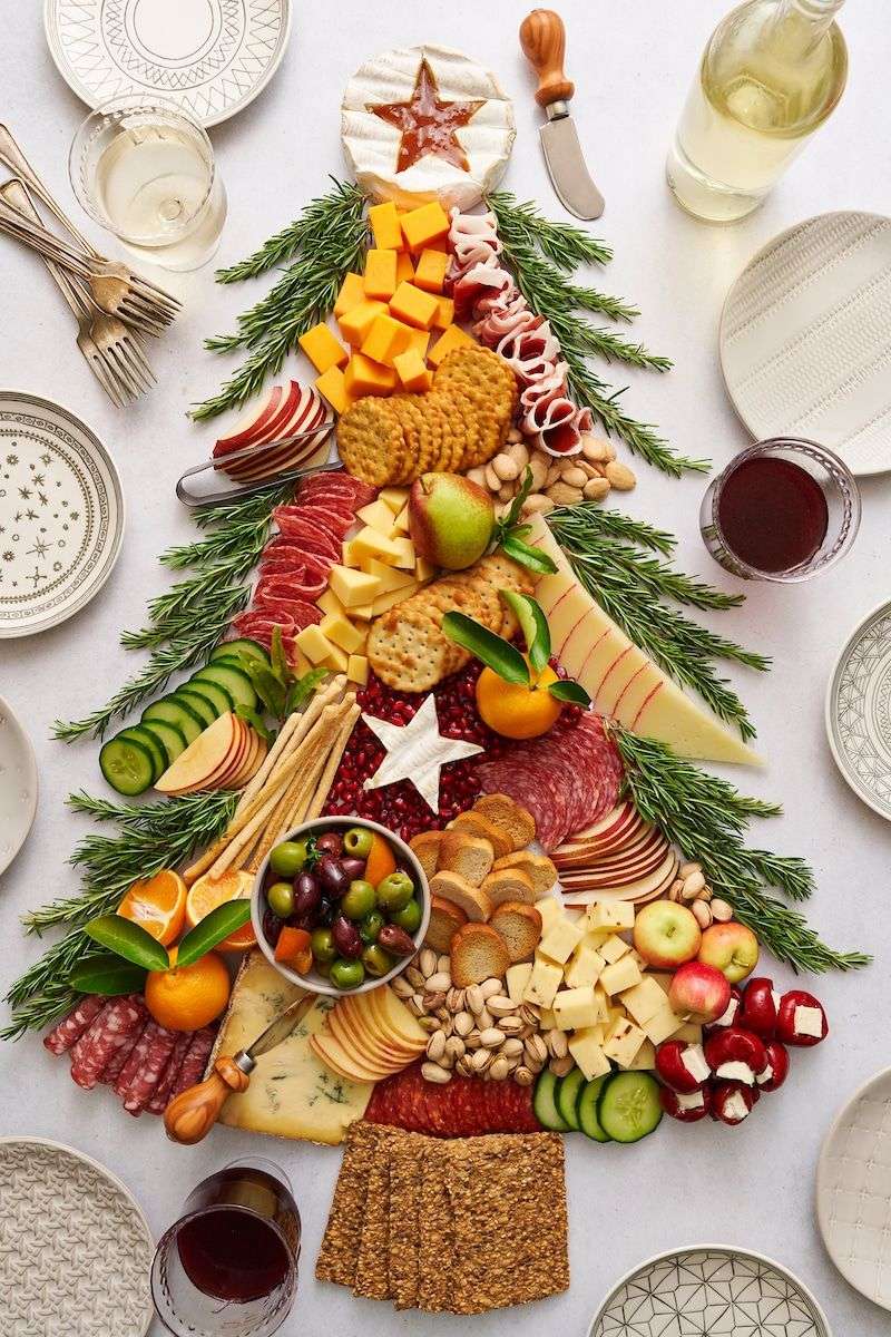 The Holiday Christmas Cheese Board