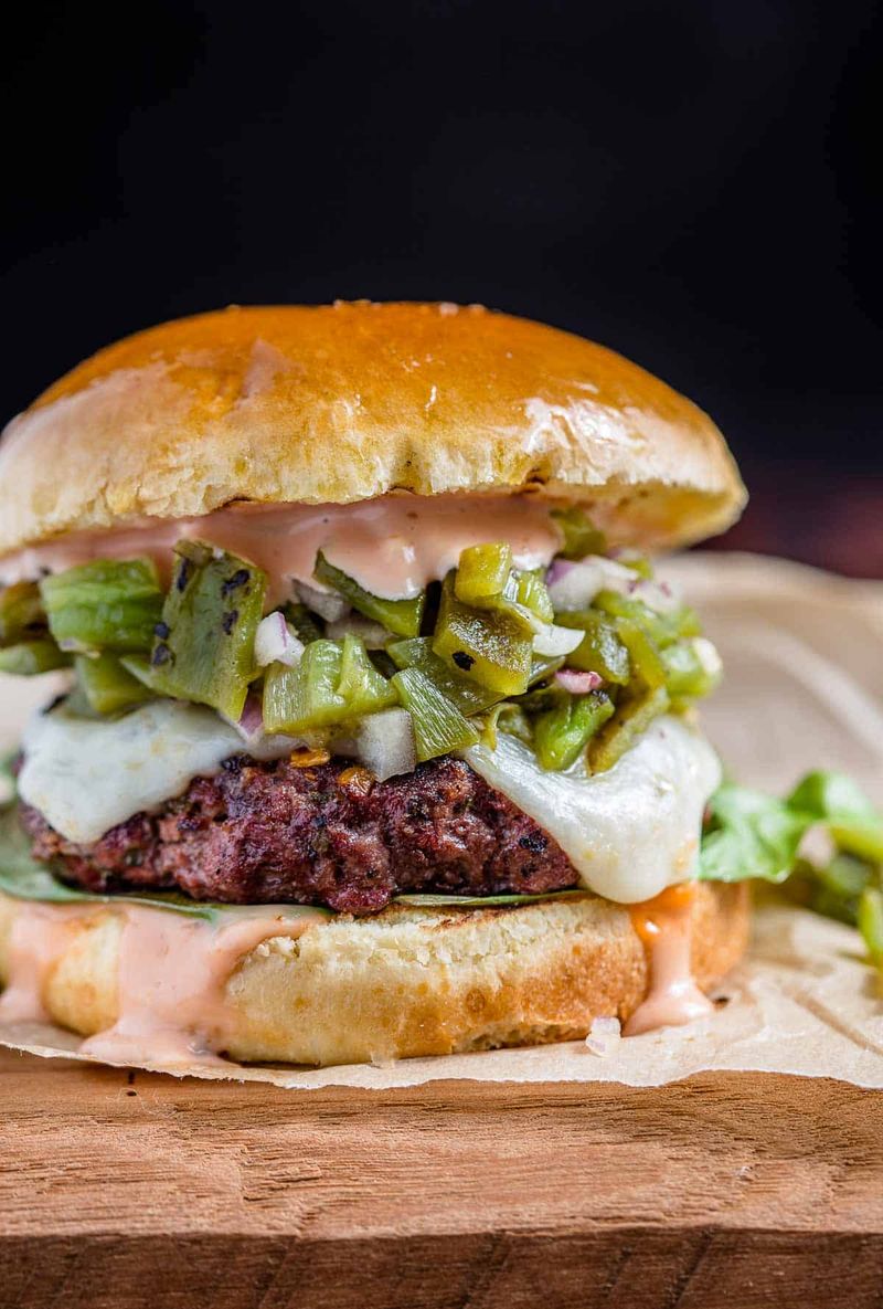 The Green Chile Cheeseburger
