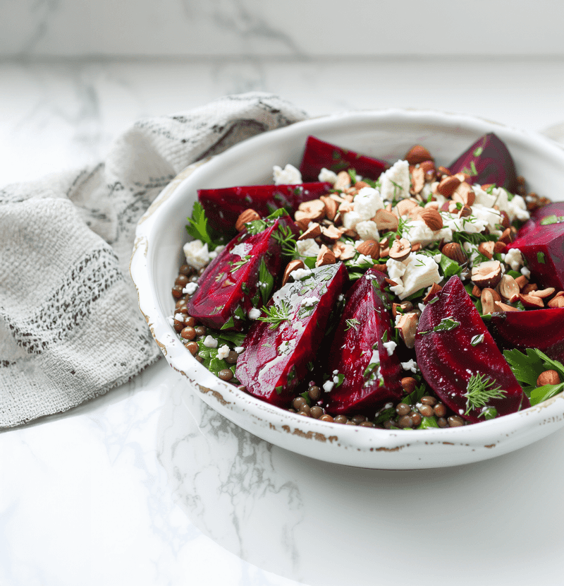 Roasted Beetroot and Lentil Salad