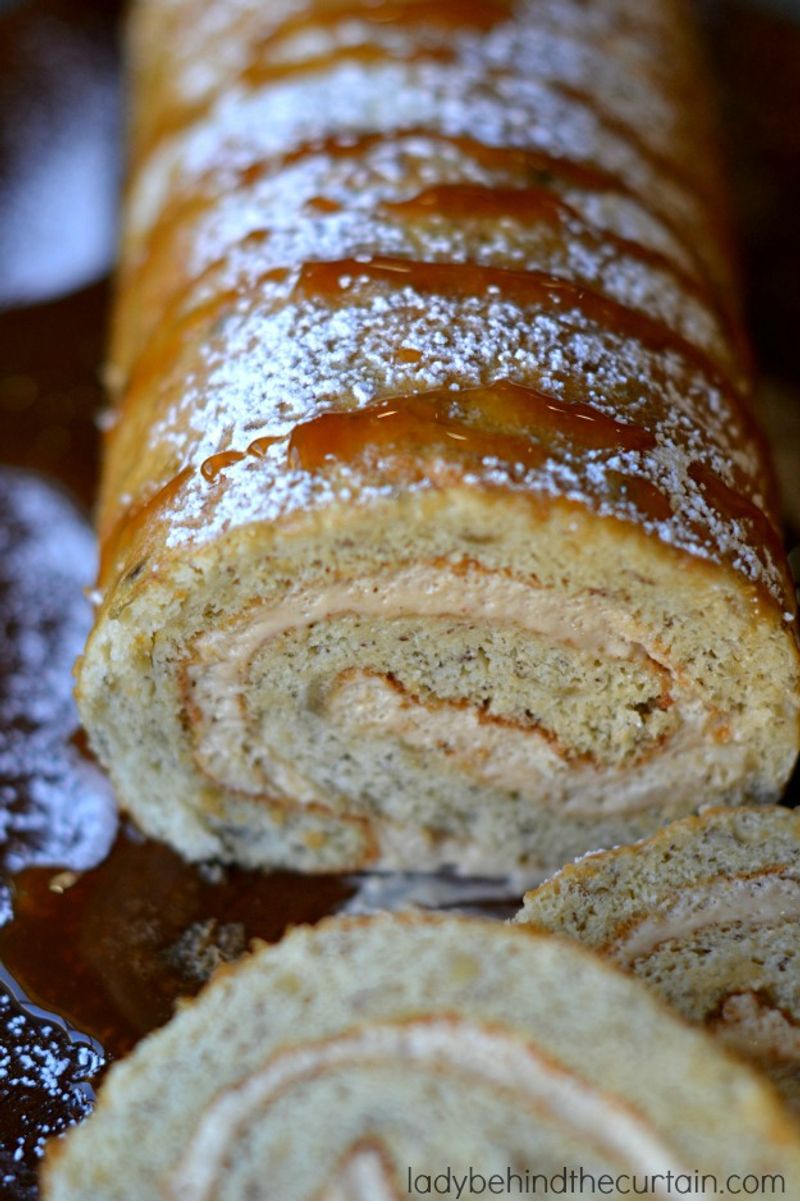 Banana Foster Cake Roll