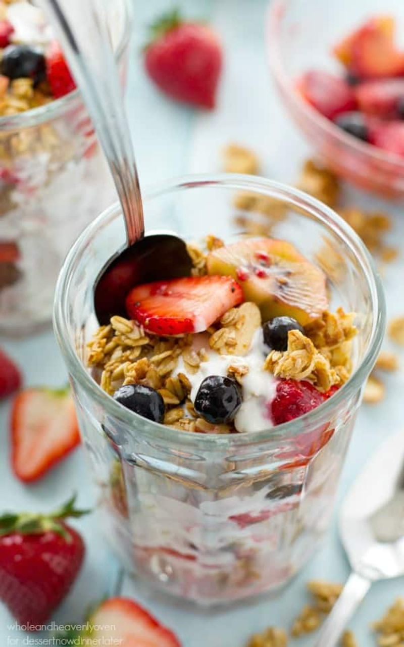 Coconut Yogurt Parfait With Granola And Berries