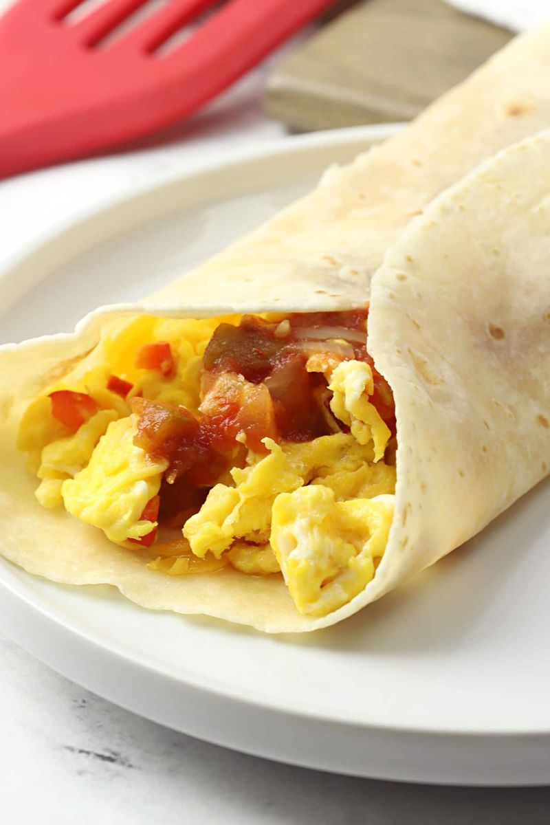 Scrambled Egg Breakfast Burrito