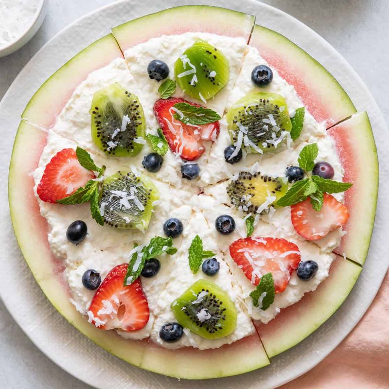 Make a Watermelon Pizza With Fresh Toppings