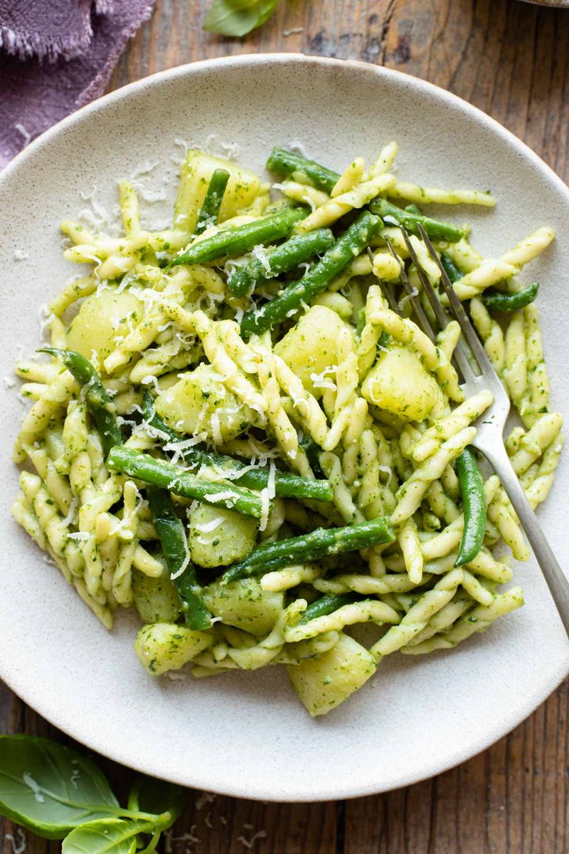 Trofie al Pesto con Patate e Fagiolini
