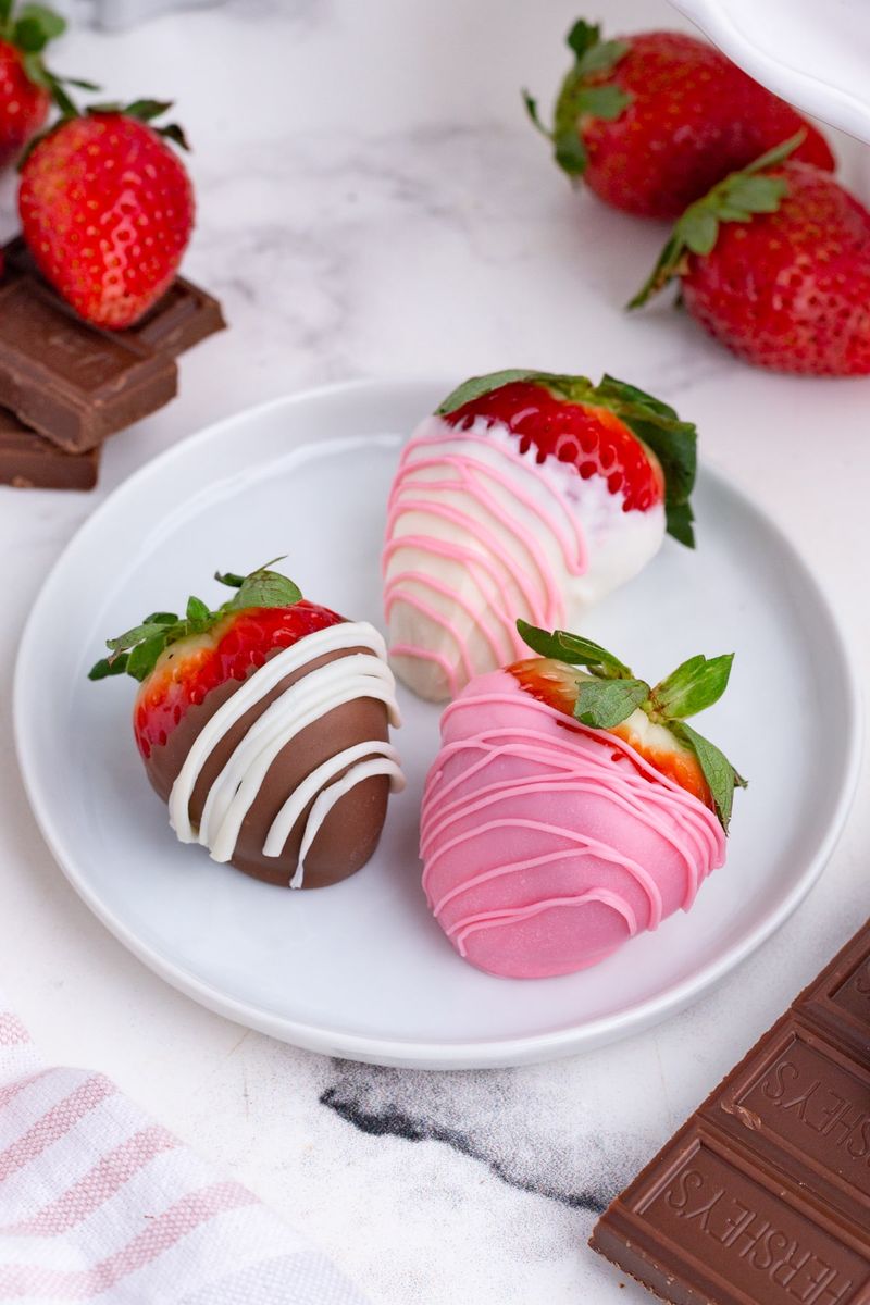Strawberry Skewers with Chocolate Dip