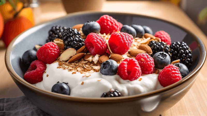 Greek Yogurt with Honey and Berries