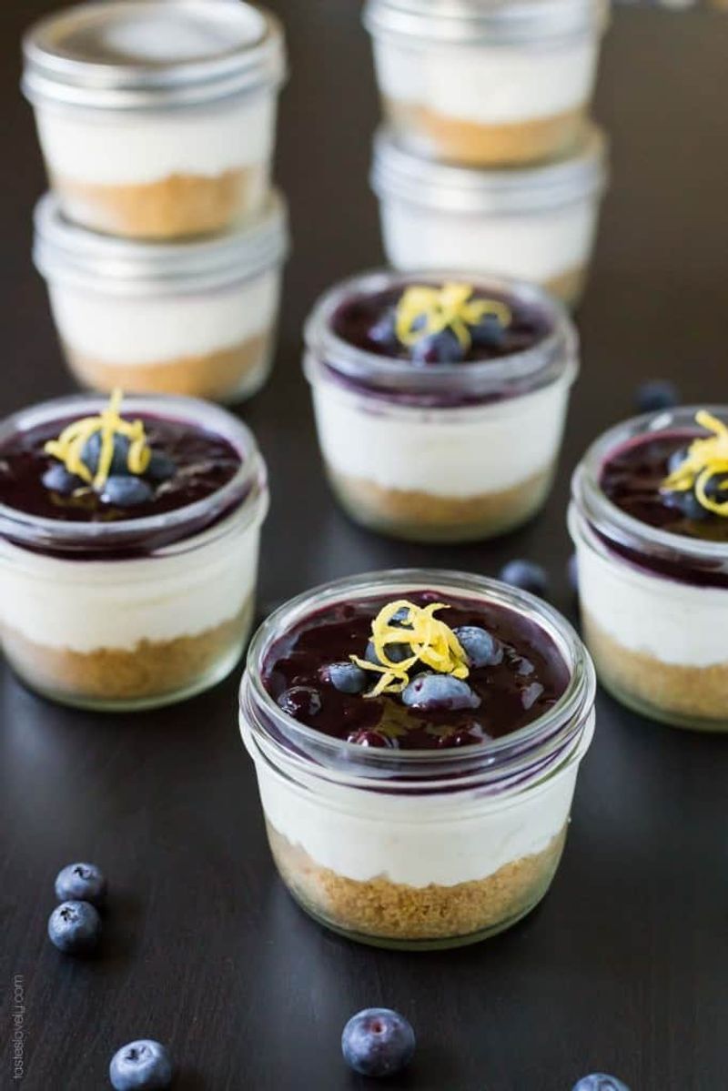 Blueberry Cheesecake Pudding Jars