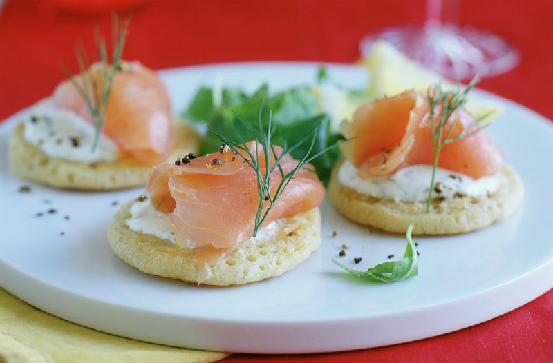 Smoked Salmon Blinis with Creme Fraiche