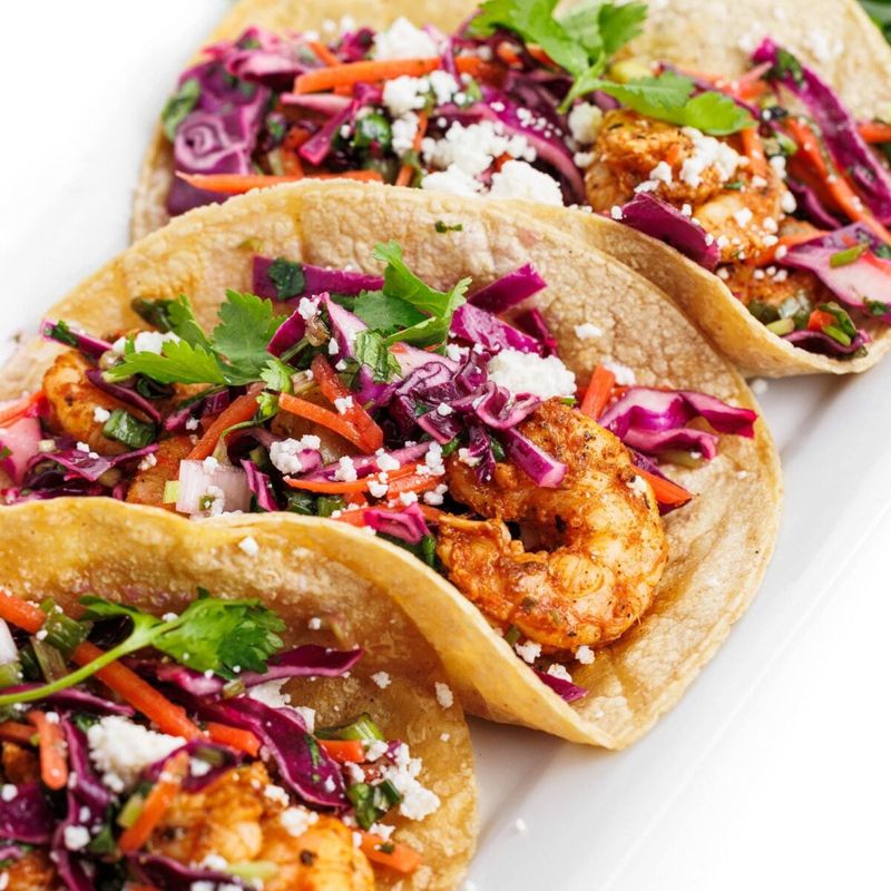 Shrimp Tacos with Cabbage Slaw