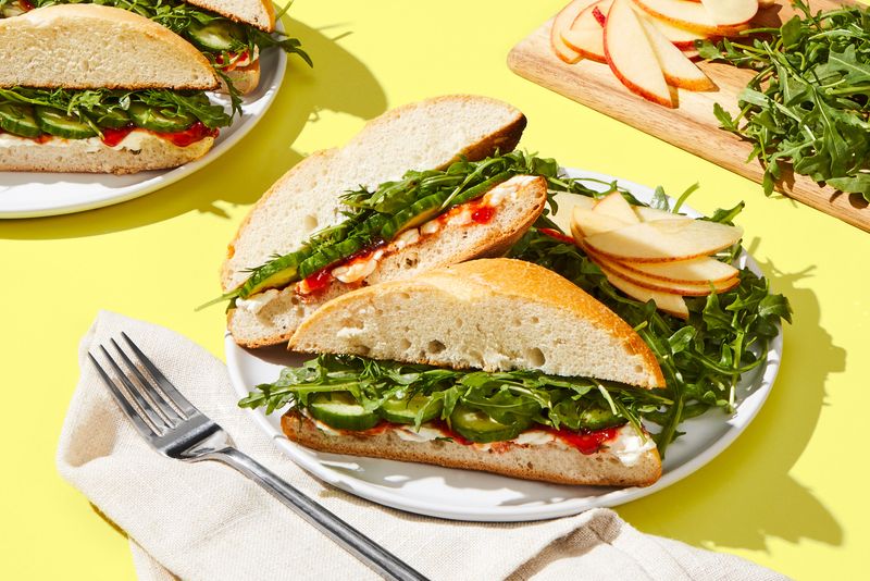 Smashed White Bean and Roasted Red Pepper Sandwich