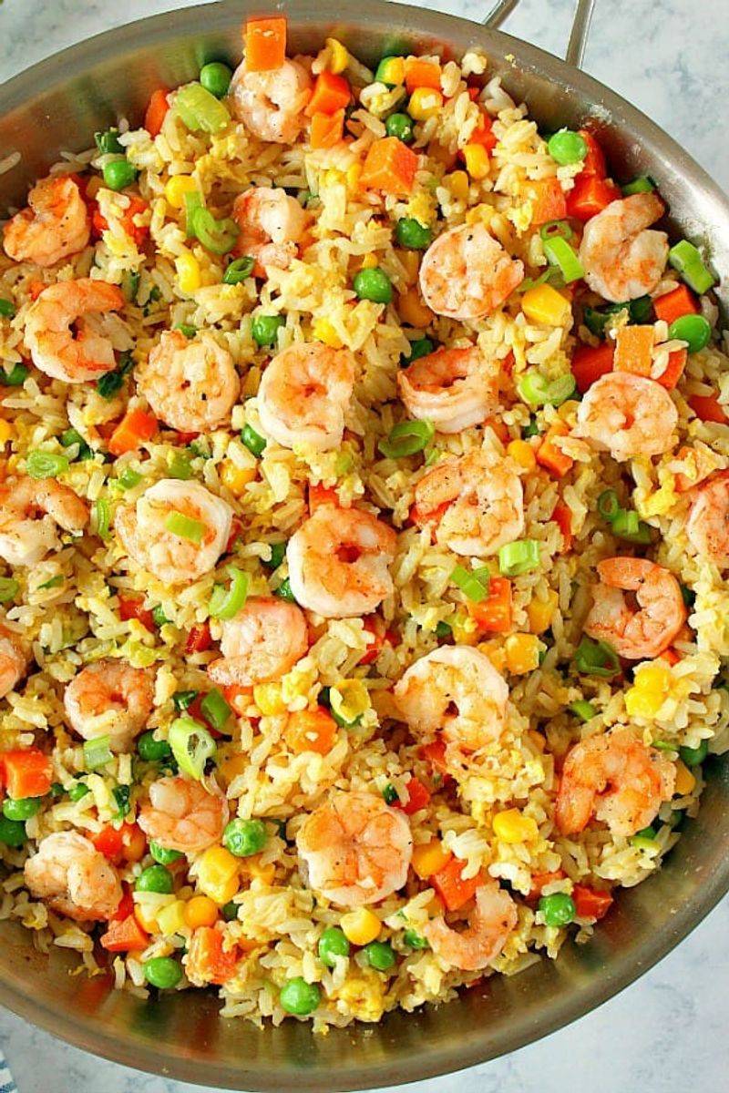 Shrimp and Brown Rice Fried Rice