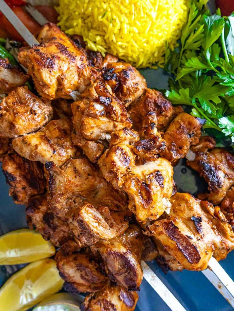 Greek Yogurt Chicken Marinade Skewers