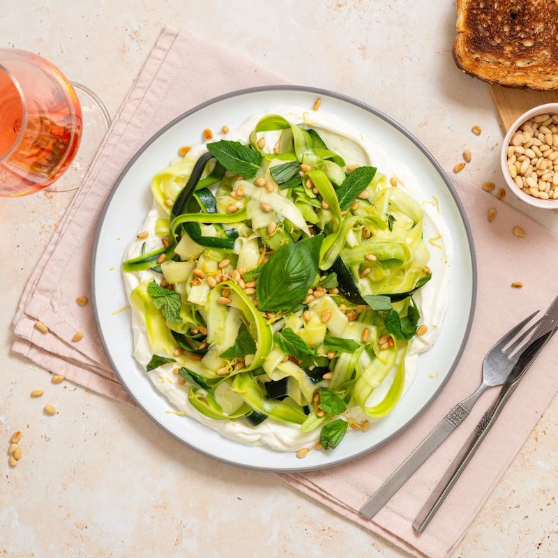 Zucchini Ribbon and Ricotta Sandwich