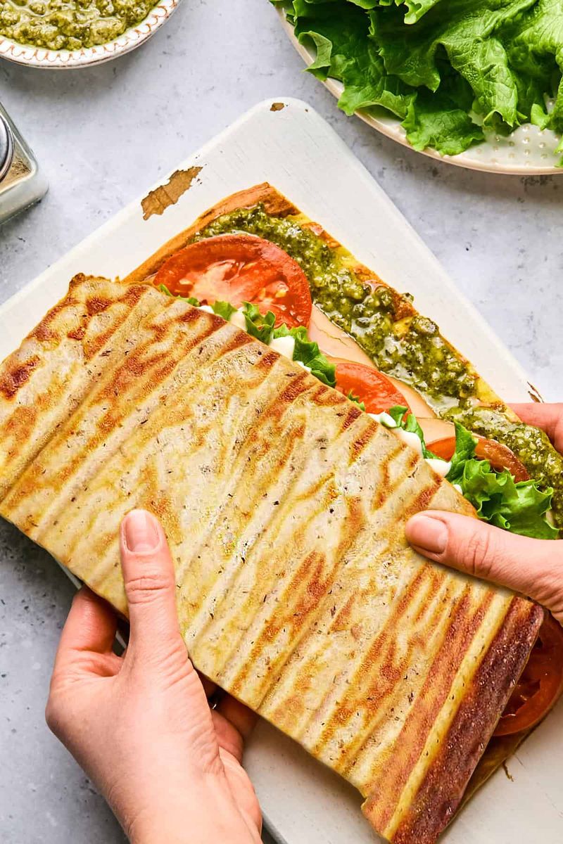 Cottage Cheese and Veggie Flatbread