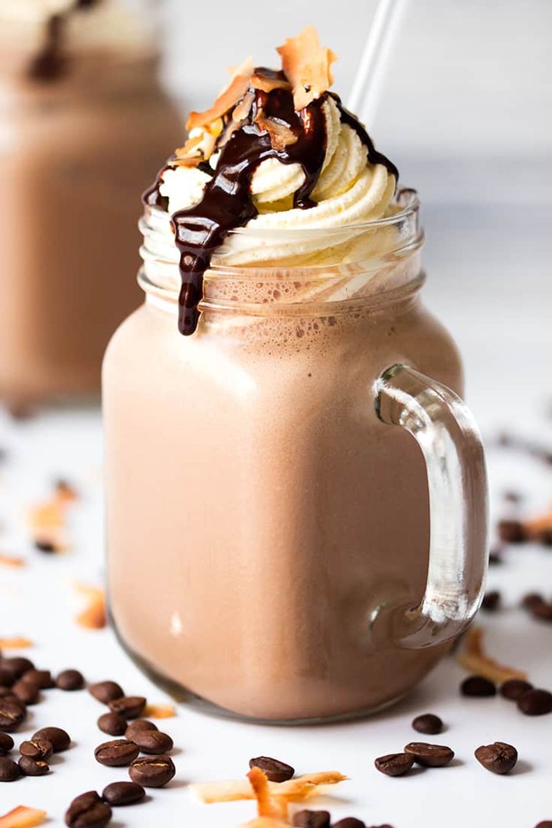 Iced Coffee and Coconut Chips