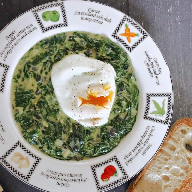 Creamed Spinach on Toast