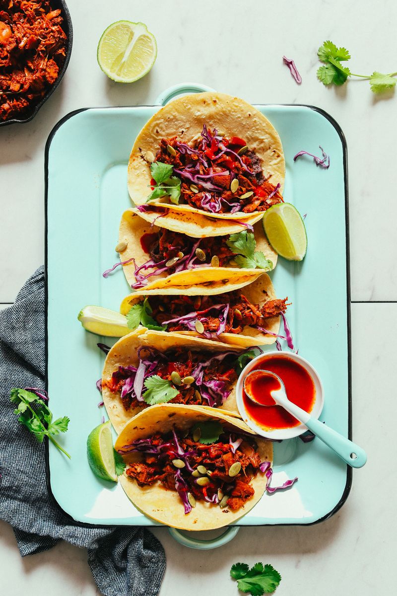 Smoky Pulled Jackfruit Tacos