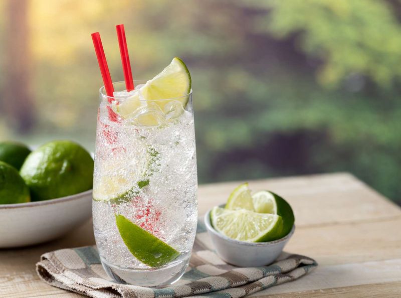 Diet Soda Swapped for Sparkling Water with Citrus