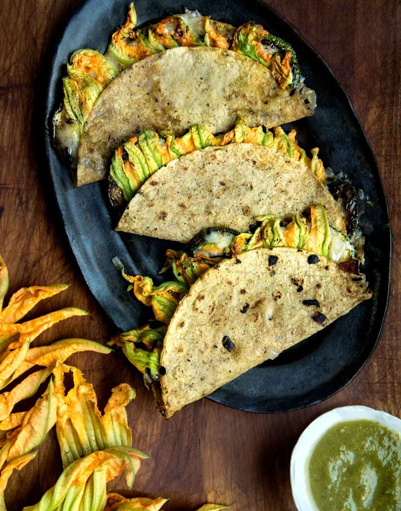 Squash Blossom Quesadillas