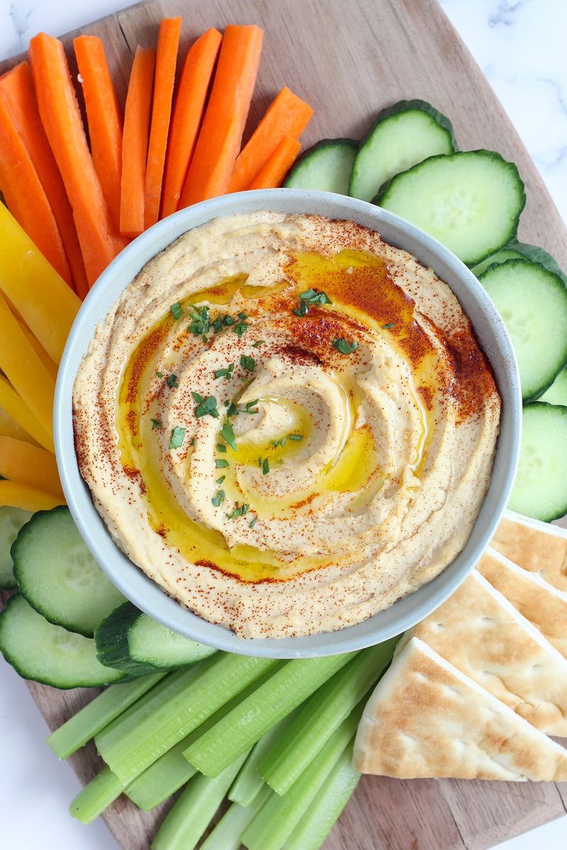Homemade Hummus with Veggie Dippers