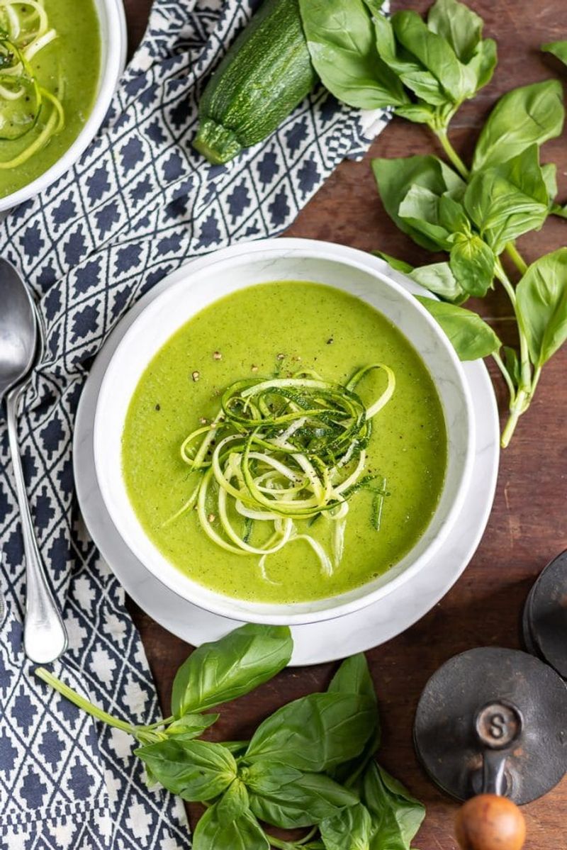 Chilled Courgette and Basil Soup