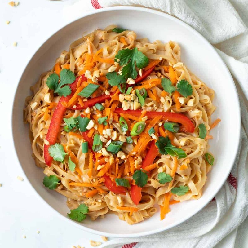 Peanut Noodles With Veggies
