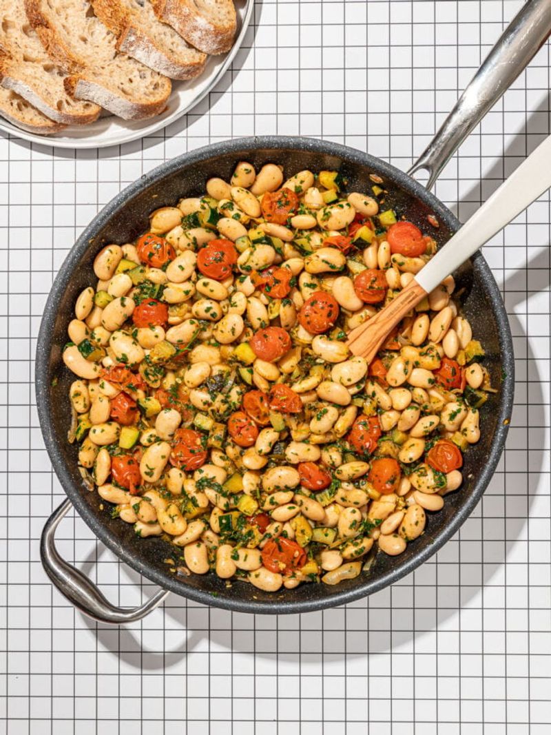 Baked White Beans with Tomatoes and Herbs