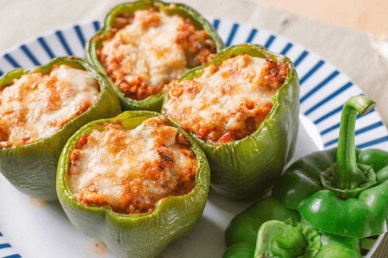 Stuffed Bell Peppers With Ground Turkey