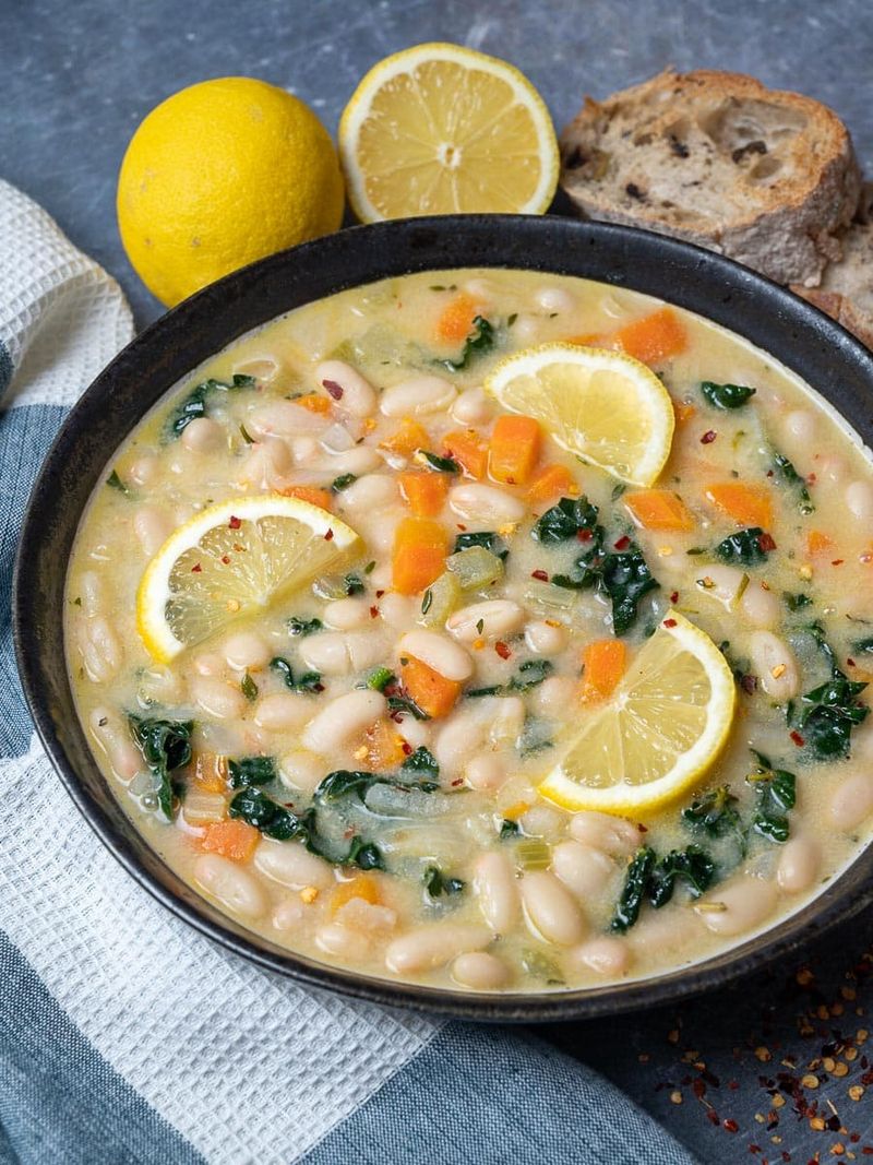 White Bean Soup with Lemon and Parmesan