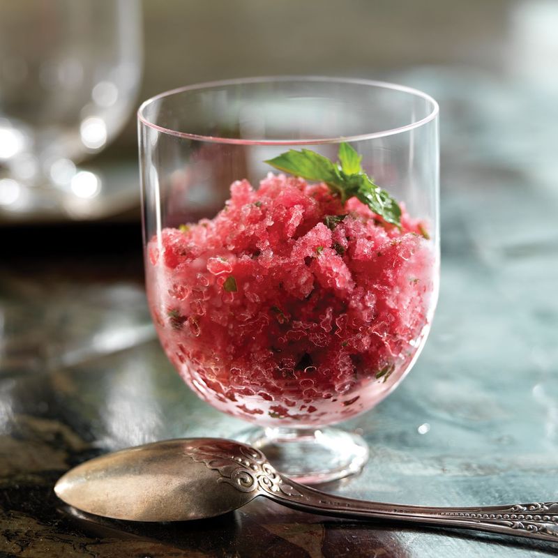 Hibiscus Tea with Raspberry Sorbet